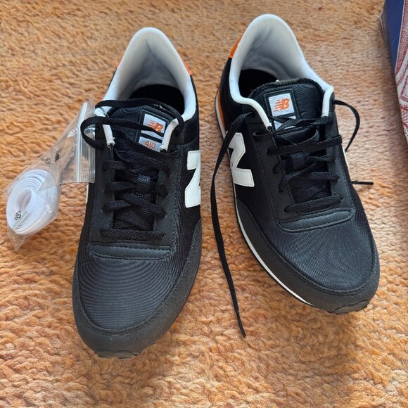 New in Box, Men's Retro New Balance 410 Classic Black White & Orange, Size 10 - Picture 3 of 10